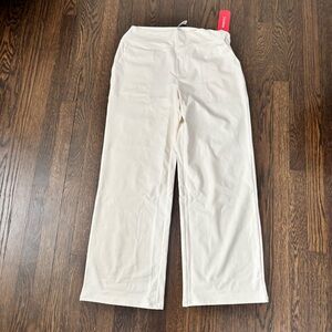 G4free womens size XL inseam 31" Loose High-Waist Business Casual Pants White